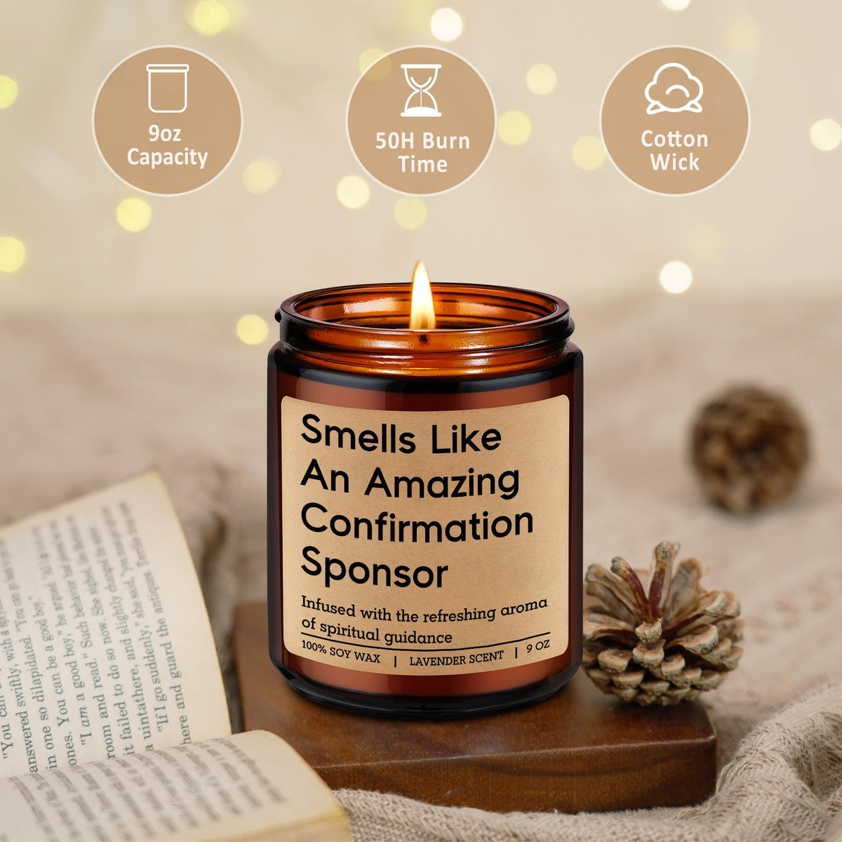 Miracu Candle natural-wax-essential-oils: clean burn with soothing essential oils for relaxation.
