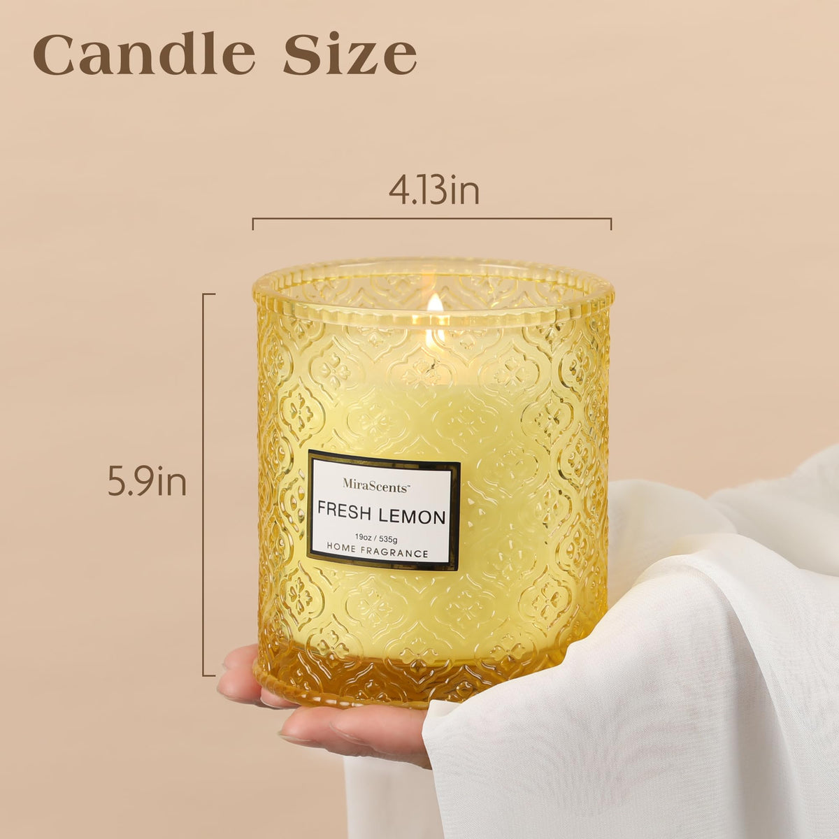 MIRASCENTS Gift-ready candle in vibrant yellow jar for gifting occasions