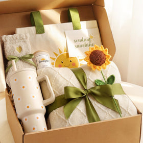 Mirasphere Sunshine Gift Box blanket — soft knit for cozy evenings.