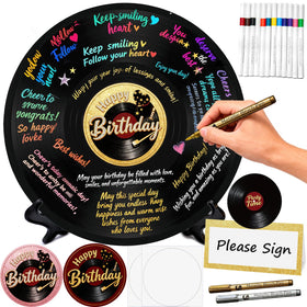 Miravoo 11-7 inch vinyl record sign-in with retro charm for guests