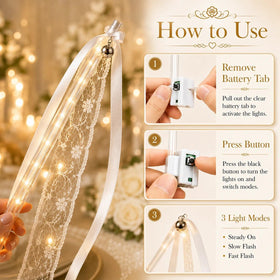 MiraWish flameless alternative to sparklers ideal for indoor receptions