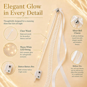 MiraWish LED fairy wand with 3 light modes for versatile moments