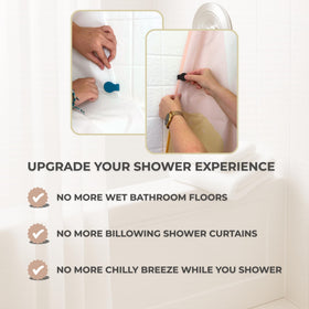 MiReDe shower clip close up shows waterproof adhesive and wall mounting