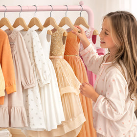 Mirolam dress-up rack with shelves ideal for shoes and small bins