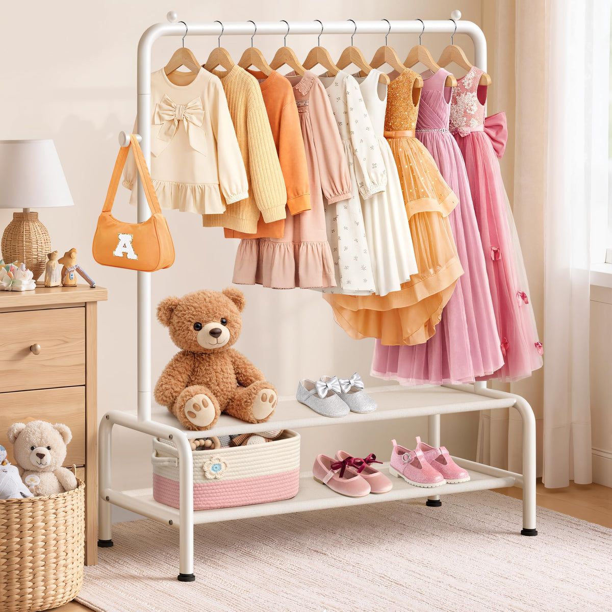 Mirolam kids rack shown during assembly for quick setup