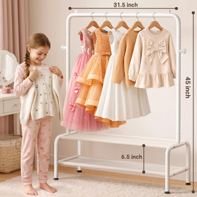 Mirolam dress-up rack in a playroom saves space and inspires organization