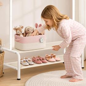 Mirolam rack includes side anti-stoppers for hats and bags