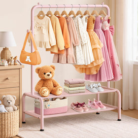 Mirolam kids dress-up rack in a princess room decor