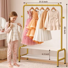 Mirolam dress-up rack invites imaginative play with tidy storage.