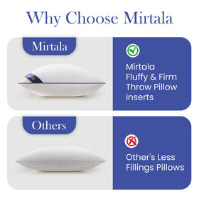 Mirtala breathable fabric keeps pillows comfortable during daily use.