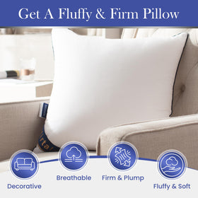 Mirtala decorative pillow on sofa enhances living room aesthetics.