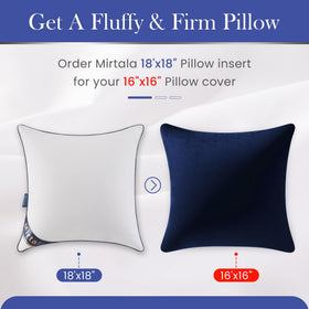 Mirtala pillow insert hidden-zipper offers a neat appearance and easy filling adjustments.