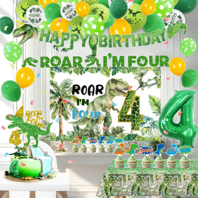 Miruwtog dinosaur latex balloons help create a festive party atmosphere.
