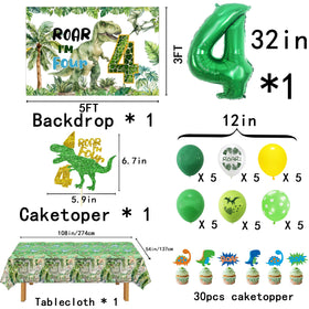 Miruwtog roar im roar dinosaur banner sets a playful roar theme for the celebration.