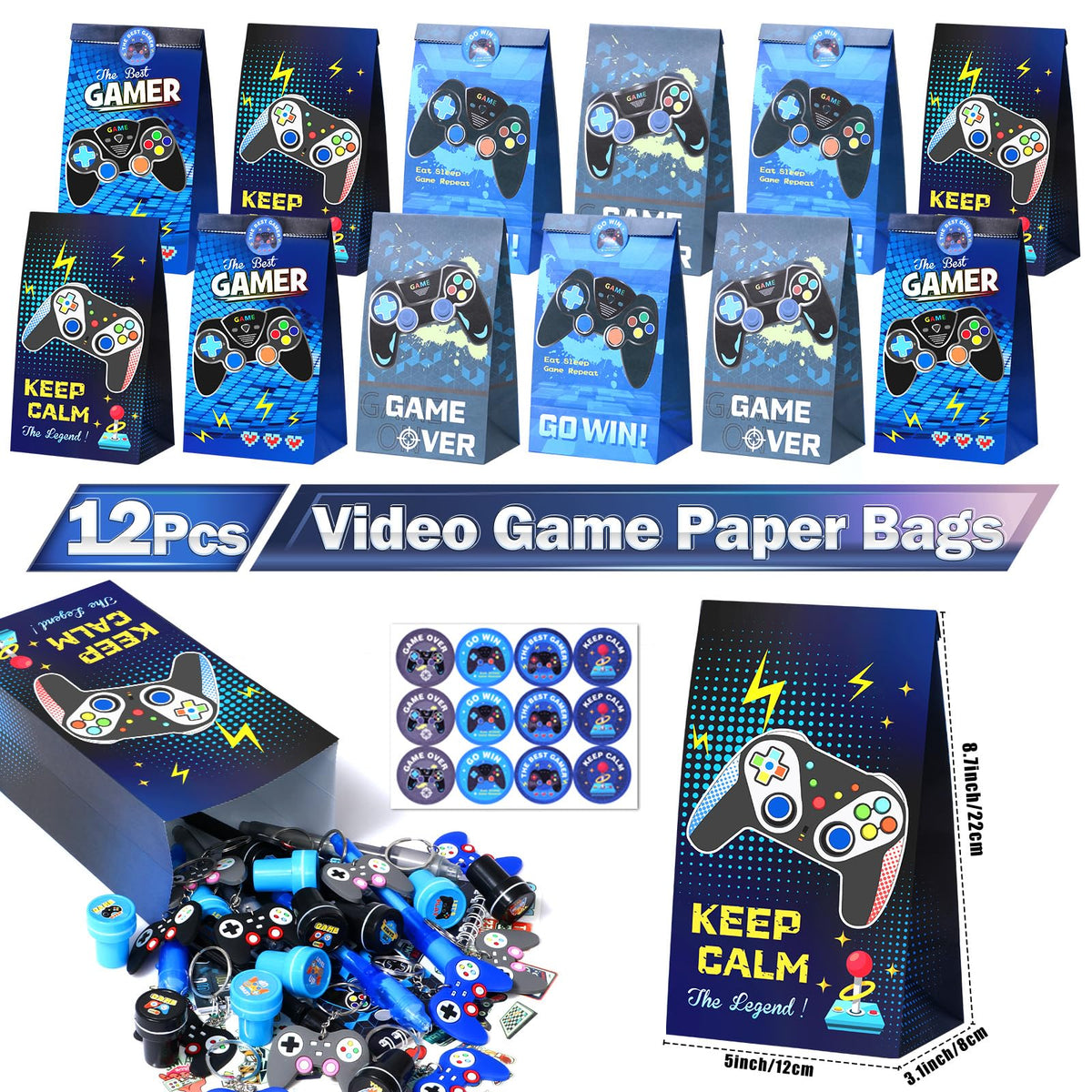 Mishopy gamer bags offer easy carry-along keepsakes for party treasures.