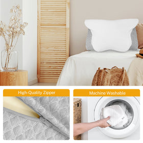 Misiki 24x15 inch size fits standard beds for easy setup.
