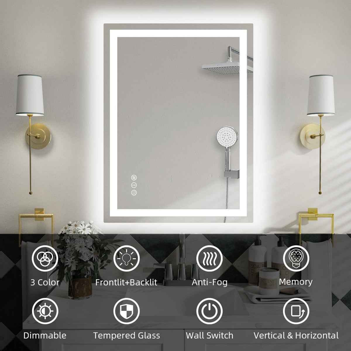Miskerm easy installation with wall bracket and plug-in power option