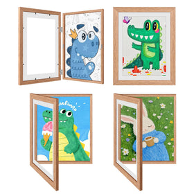 MISNEACH 4-pack artwork frames with front-open design for easy art swaps.