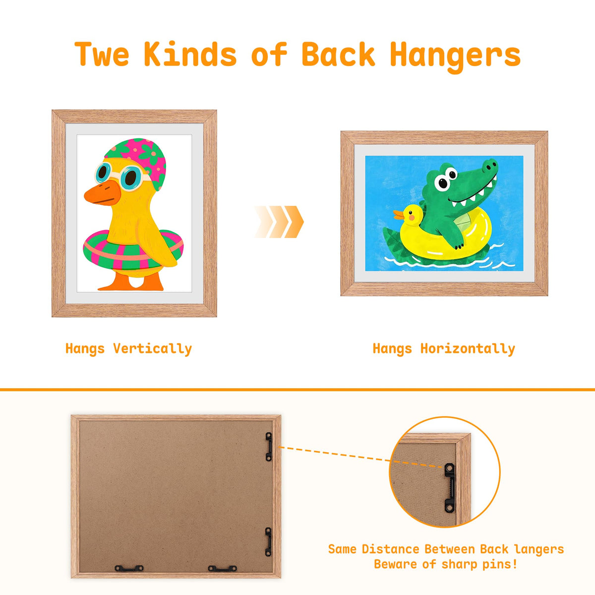 MISNEACH hanging hardware supports portrait and landscape layouts for flexible walls.