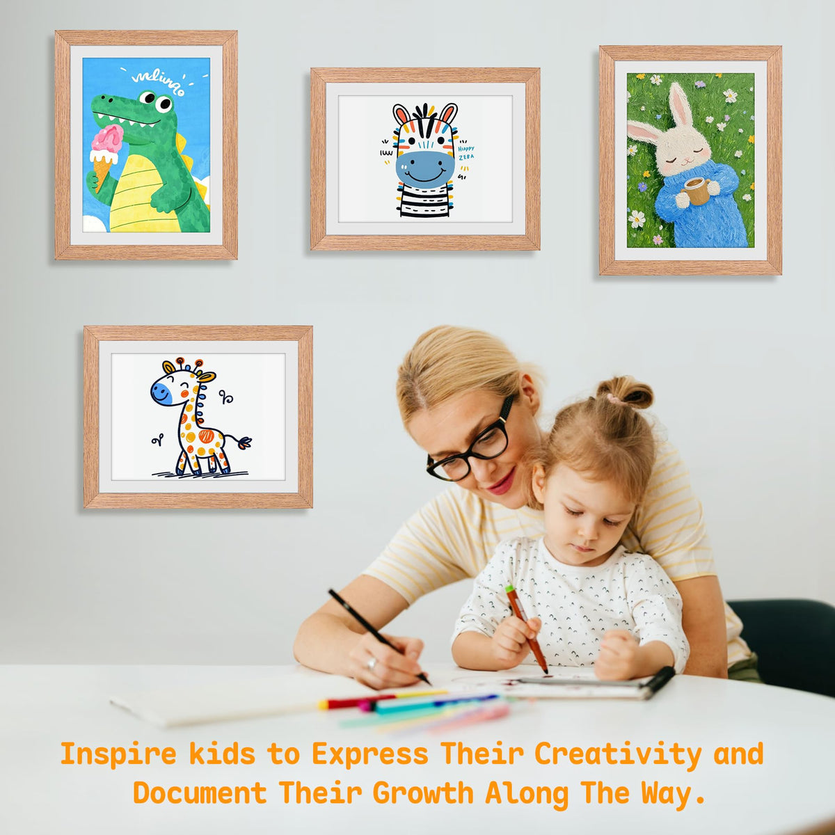 MISNEACH frames hold 50–150 pieces, keeping art organized and gallery-ready.