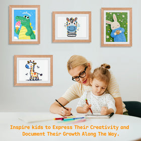 MISNEACH frames hold 50–150 pieces, keeping art organized and gallery-ready.