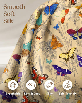 Miss Adola 19 momme silk texture close-up highlighting premium softness.
