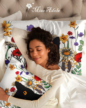 Miss Adola silk pillowcase is easy to care for with cold-water washing.