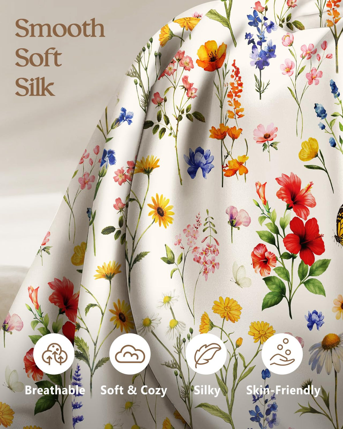 Miss Adola hidden zipper detail on pillowcase for secure nightly use.