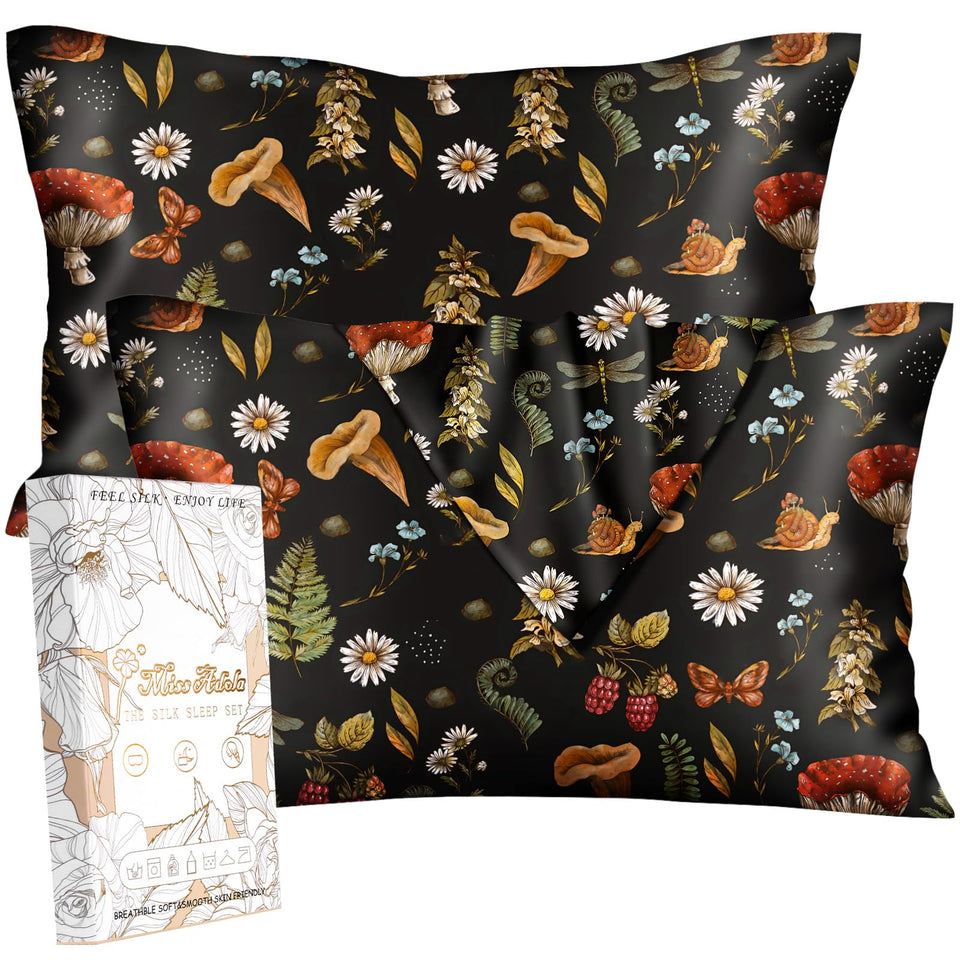 Miss Adola silk pillowcase 2-pack with soft texture reduces hair friction.