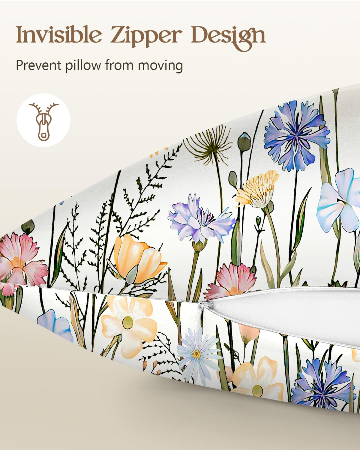 Miss Adola silk pillowcase on a styled bed enhances elegant decor.