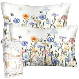 Miss Adola silk pillowcase in colorful flower pattern for smooth hair and hydrated skin.