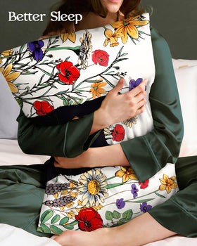 Miss Adola silk pillowcase pair on bed with luxurious sheen and breathable softness.
