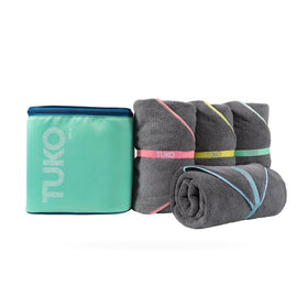 MISSION Tuko microfiber towel with quick-dry action for faster drying