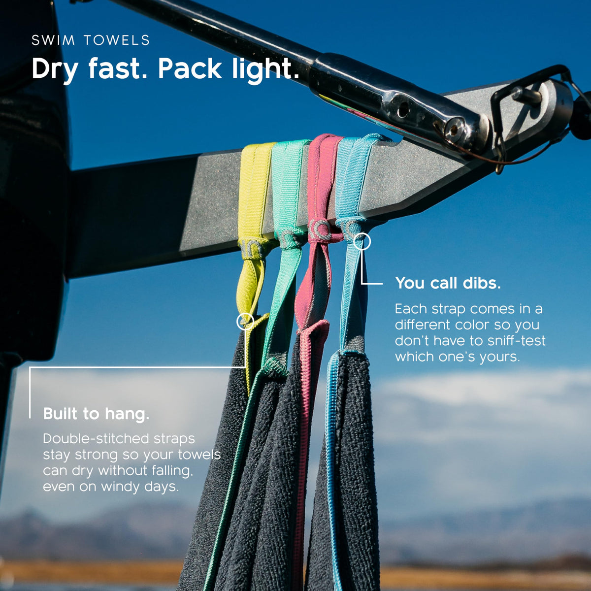 MISSION Tuko water-resistant carry case keeps towels clean and organized