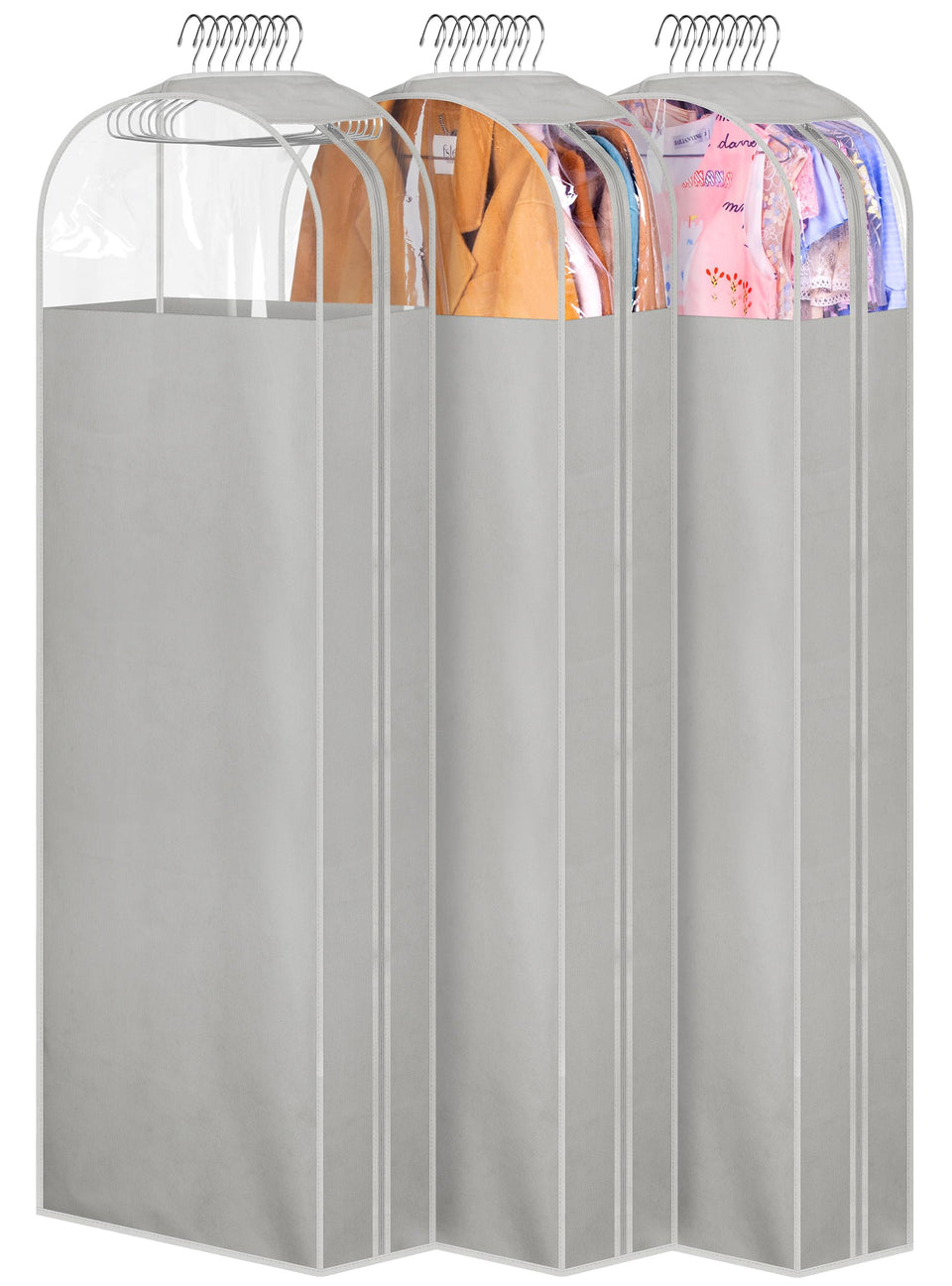 MISSLO garment bag with side-open design keeps dresses accessible and organized.