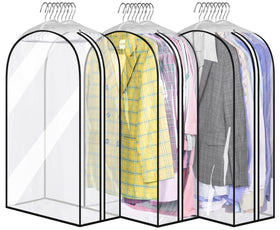 MISSLO 32-inch all-clear garment bag showing contents for quick selection