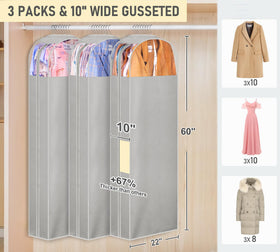 MISSLO 60-inch garment bag offers spacious storage for multiple gowns.