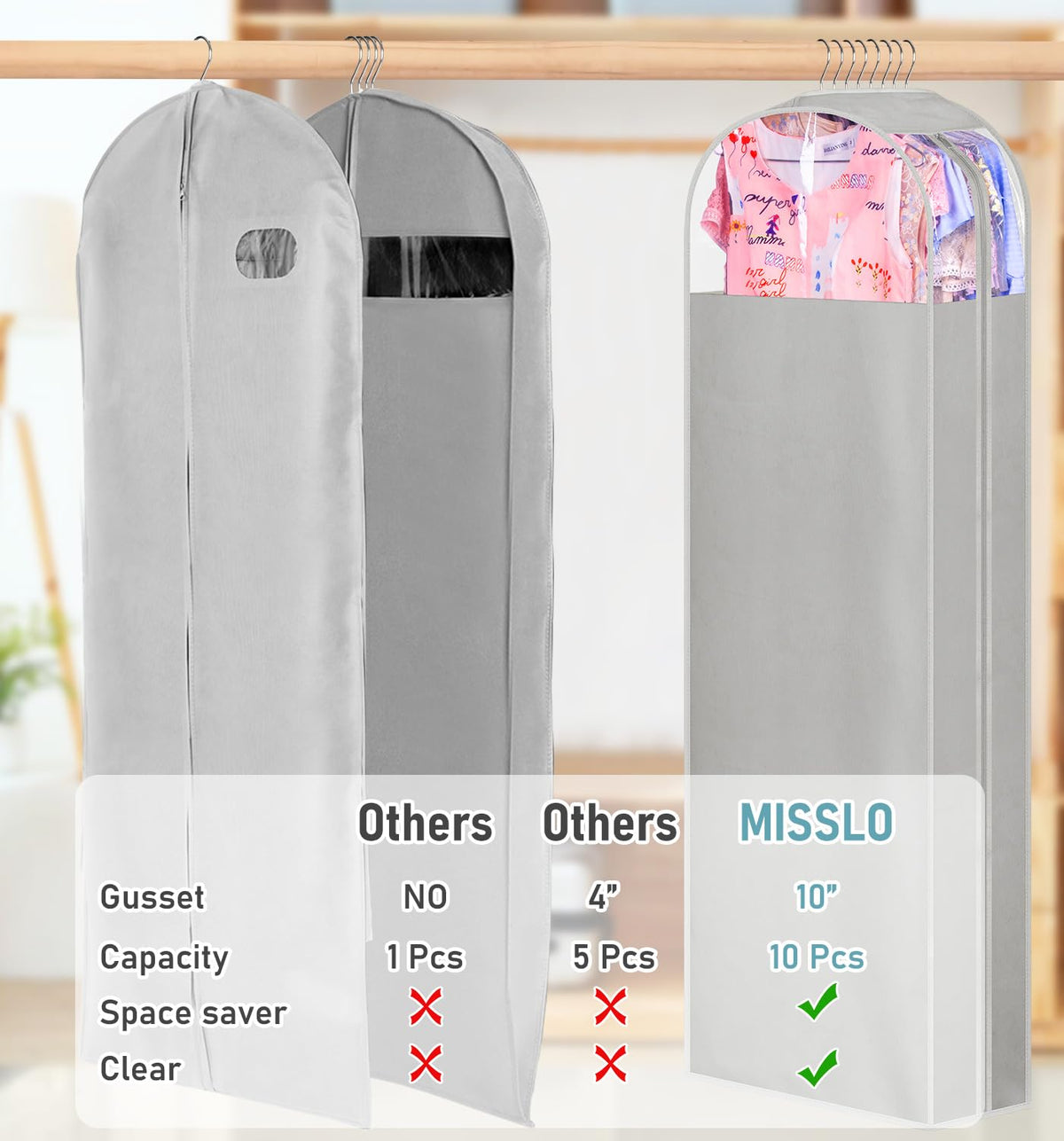 MISSLO clear top and breathable lower fabric for easy visibility and airflow.