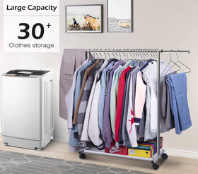MISSLO closet organizer rack helps tidy bedrooms, laundry rooms, or entryways.