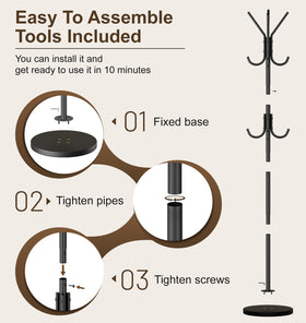 MISSLO freestanding rack saves floor space while adding modern decor.