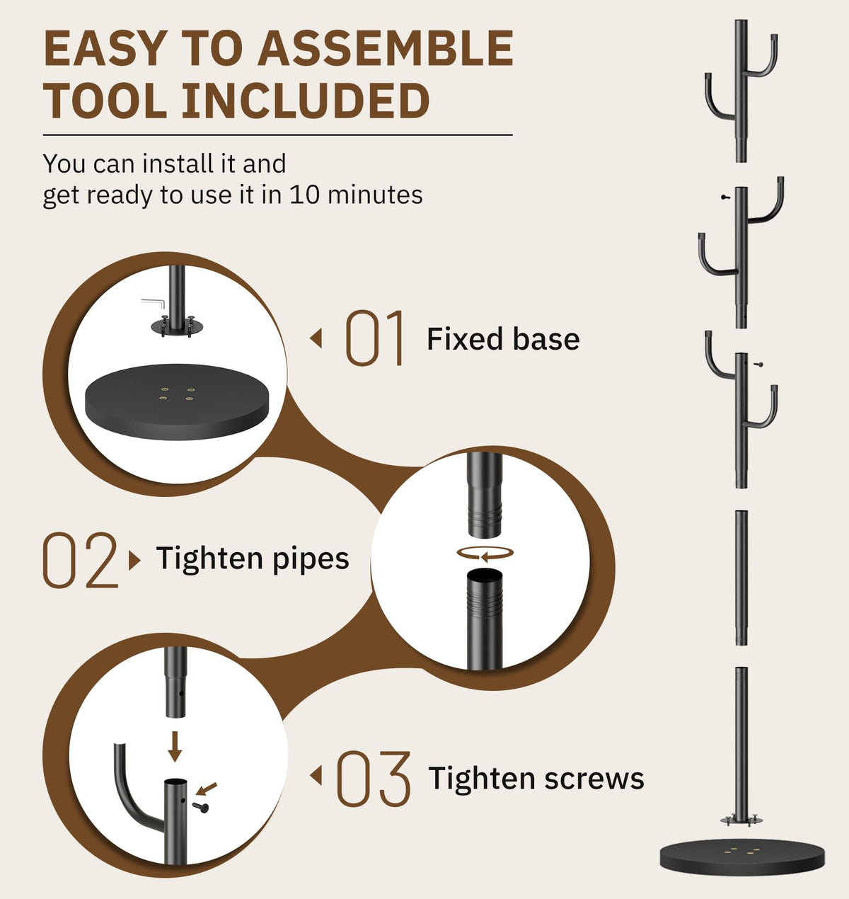 MISSLO space-saving coat rack keeping entryways tidy