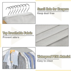 MISSLO grey coat storage bag protects coats during long-term storage