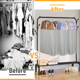 MISSLO garment bag ideal for shirts and dresses in a dorm closet