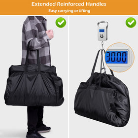MISSLO garment bag includes drawstring and PVC ID tag slot