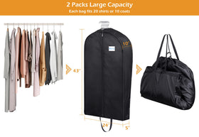 MISSLO large capacity garment bag holds many shirts or coats
