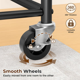 MISSLO adjustable middle rod offers height flexibility for varying clothing lengths.