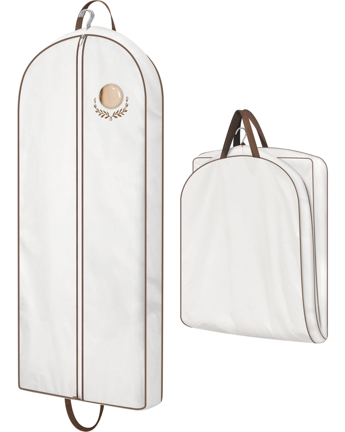 MISSLO natural cotton garment bag showing breathable fabric and soft surface for delicate garments