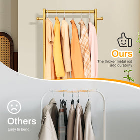 MISSLO rolling garment rack with wheels in motion emphasizes easy relocation.