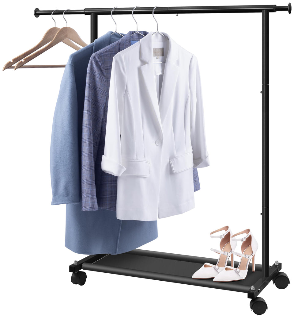 MISSLO short clothing rack assembly showing easy setup and space-saving design.