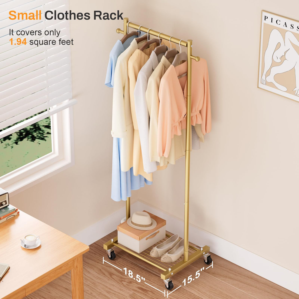 MISSLO side hooks hold bags, hats, scarves for extra organization.